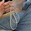 Collar Desmontable Clásico de Perla Blanca Cálida Swarovski con Hebilla de Infinito, Accesorio de Cadena Nicho, Uso Apilable de Lujo Ligero