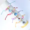 Pulsera Luminosa Infantil del Festival del Bote del Dragón Nezha Ao Bing Dibujo Animado Lindo Doble Cara Cuentas de Vidrio Colgante de Vidrio Ajustable