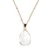 AliExpress Promoção de Dezembro Colar de Cobre Banhado a Ouro KC Vitral Multifacetado Pingente Gota D'água Colar de Casal