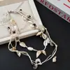 Collar Tejido Geométrico Hecho a Mano Estilo Vacaciones en el Océano con Conchas y Caracolas, Cadena de Gargantilla con Borlas en Capas para Mujer, Tendencia de Cadena de Gargantilla con Cuentas de Nicho