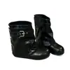 Botas de moda versáteis, botas femininas estilosas de cano baixo, design de bota moderno, efeito emagrecedor, estilo europeu e americano, coleção de outono, detalhe de fivela de cinto, coleção 2026
