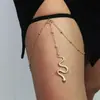 Cadena de muslo de serpiente sexy de moda europea y americana transfronteriza comercio exterior caliente de alta elasticidad ajustada adornos colgantes multicapa fabricantes femeninos