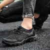 Zapatos de Senderismo para Hombre para Exteriores, Zapatos de Moda para Primavera y Otoño, Zapatos Transpirables para Agua para Exteriores, Zapatos Deportivos Casuales para Hombre de Suela Blanda, Zapatos de Malla para Hombre