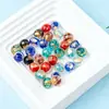 Pulsera de cuentas de vidrio con lámina de plata colorida y polvo de oro, accesorios para pulseras, joyería hecha a mano DIY, componentes de pulseras, cuentas sueltas al por mayor