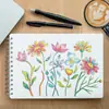 Plantillas Caladas Populares de Flores Silvestres Transfronterizas Plantillas de Dibujo de Pétalos Florales Manualidades DIY para Niños Decoración de Diario Venta al por Mayor