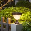 Luz solar para jardín exterior, luz de poste LED de alto brillo, iluminación decorativa impermeable para exteriores para casa, villa y jardín
