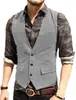 Chaleco para Hombre Venta Caliente Transfronteriza Chaleco Casual Novio Padrinos Chaleco Ajustado de un Solo Botón Fabricante Venta al por Mayor en Stock