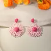 Brincos Florais de Beira-Mar Estilo Férias para Mulheres, Ráfia Mais Vendidos de Luxo de Alta Qualidade Estrela do Mar Salgada Brincos Statement de Nicho