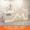 Mostrador de Bar de Lujo Ligero Caja Registradora Tienda Mesa Pequeña Gabinete Comercial Salón de Belleza Peluquería Tienda de Ropa Recepción Frontal de Empresa