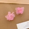 Pendientes Pequeños Frescos de Verano con Flor Tridimensional Simples Super Hada Dulces Elegantes Pendientes Mismo Estilo que las Celebridades de Internet Pendientes de Tendencia Callejera