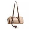 Bolsa de Mão de Boliche Nova Retro Outono 2026 Bolsa de Ombro Grande Capacidade Feminina Tendência Nicho Versátil Bolsa de Axila