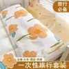 Sábanas Desechables, Fundas de Edredón, Fundas de Almohada, Juego de Tres o Cuatro Piezas para Hotel de Viaje, Tela No Tejida Engrosada para Uso en Cama