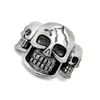 Anillo de calavera de acero de titanio con tendencia de personalidad para hombre estilo punk retro joyería al por mayor SA564