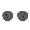 Gafas de sol de moda redondas europeas y americanas de metal gafas transfronterizas para hombres y mujeres vintage para viajar protección solar gafas de sol ins moda