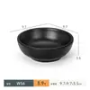 Plato para Salsa de Melamina Negro Plato para Sabor de Hot Pot Plato Pequeño Plato para Salsa de Restaurante Compartimento Doble de Plástico Cuatro Compartimentos Condimento Tres Compartimentos