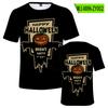 Camiseta de manga corta para adultos de secado rápido de verano con impresión digital 3D de espantapájaros de calabaza de Halloween de suministro transfronterizo