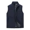 Chaleco de trabajo G-stone transpirable de malla con cuello alto para hombre, cremallera, multibolsillos, sin mangas para exteriores
