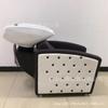 Cama pequena para lavar cabelo de barbeiro, poltrona reclinável para lavar cabelo, lavatório especial de cerâmica para salão de cabeleireiro, lavatório fundo, cama de lavagem