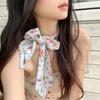 Bufanda Larga Retro Floral de Alta Calidad para Mujer 2025 Primavera Nueva Estilo Pastoral Decoración de Cuello Cinta para el Cabello Atar Bolsa Moda