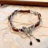 Diseño Nicho Dulce Cool Especia Gargantilla Mariposa Cadena Clavícula Apilada con Collar Simple de Pedrería Mujeres Sentido de Alta Gama Venta al por Mayor