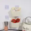 Cesta de Almacenamiento para Cebolla, Jengibre y Ajo de Cocina, Estante de Almacenamiento, Cesta de Almacenamiento de Plástico para Pared de Baño, Caja de Almacenamiento, Cesta Colgante para Guardar Artículos Varios