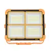 Luz portátil alimentada por energía solar, reflector recargable, luz para acampar al aire libre, iluminación de emergencia portátil de alta potencia ultra brillante
