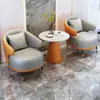 Conjunto de Sofá e Mesa de Centro de Luxo Leve para Recepção e Negociação, para Lazer, Recepção de Hotel, Escritório de Vendas, Mesa e Cadeiras de Varanda, Recepção de Salão de Beleza
