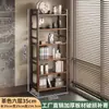 Expositor de prateleiras multi-camadas de bambu nano porta-chá novo estilo chinês de chão expositor de enfeites de folhas de chá pequeno armário de chá