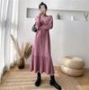 Vestido Longo Jovem Malha Estilo Francês Plus Size Feminino Modelo Novo 2026 Vestido Suéter Interno Outono e Inverno