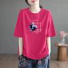 Camisa de Algodão Puro Manga Curta Estilo Coreano para Mulheres Verão 2026 Novo Estilo Quente Moda Solta Emagrecimento Versátil Comprimento Médio Tendência