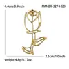 Broche de Flor de Rosa Hueca de Aleación, Moderno y Sencillo, Accesorio Dulce y de Moda para Niñas, Al Por Mayor: Br3274