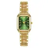 Reloj Rectangular de Lujo Transfronterizo para Mujer, Casual, Gama Alta, Temperamento, Casual y Moderno, Cuarzo, Correa de Acero, Reloj para Mujer