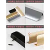 Puxador de Porta de Roupeiro Estendido de Altura Total Preto e Dourado Invisível, Puxador de Porta Moderno Minimalista de High-End com Vedação de Borda de Armário