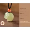 Pingente de Jade Hetian Natural do Ano do Cavalo do Zodíaco Chinês para Nascidos no Ano do Cavalo, Item de Presente em Joia
