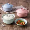 Tigela Criativa de Macarrão Instantâneo Sabor Trigo com Tampa Tigela de Sopa para Estudantes Utensílios de Mesa Marmita Tigela de Macarrão Instantâneo Copo de Macarrão Instantâneo Venda Direta da Fábrica