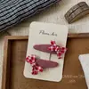 Nuevo Pasador de Pelo de Tela a Cuadros Estilo Coreano con Conejito de Dibujos Animados, Dulce Pasador Lateral a Juego para Niños, Pinza para Flequillo, Accesorio para el Cabello para Niñas