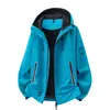 Chaqueta 3 en 1 multicolor para exteriores para hombres y mujeres, abrigo de montañismo moderno, impermeable, cortavientos y reflectante para exteriores
