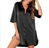 Estación Independiente de Amazon Ropa Exterior Sexy de Satén Sedoso Cómoda y Suave para Mujer Cárdigan Largo para Mujer Ropa para el Hogar