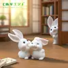 Figuras de Zanahoria y Conejo Lindas para Paisaje en Miniatura, Accesorios de Decoración DIY para Casa de Muñecas, Adornos de Escritorio Mini