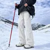 Pantalones Softshell Curvos a Prueba de Agua, Polvo y Golpes Dopamine para Exteriores, Tendencia Otoñal de Pierna Ancha Elásticos de Moda Casual Deportivos Largos