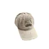 Gorra de Béisbol Bordada de Estilo Americano con Ala Ancha y Circunferencia de Cabeza Grande, Gorra de Béisbol de Mezclilla Lavada Vintage con Letras, Protección Solar Casual