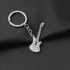 Chaveiro de guitarra europeu e americano criativo transfronteiriço, pingente, acessórios de aço inoxidável, decoração de metal para bolsa, atacado