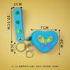 Porta-Moedas de Silicone Cartoon em Forma de Coração Transfronteiriço Chaveiro Bolsa de Armazenamento Chaveiro Atacado Bolsa para Fones de Ouvido Mini Bolsa