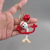 Tenedor de Historia Creativo Spaceman Muñeca de Mezclilla Llavero de Coche Accesorios para Bolsos Colgante Regalo