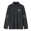 Blusas de Veludo Dupla Face Outono e Inverno Gola Alta Meia Masculinas e Femininas Negócios Slim Camada Base Interna Quente Camiseta Masculina de Manga Longa