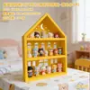 Decoração de Casa de Bonecas com Laço 3D Modelo de Armário Suporte de Exibição Multicamadas Brinquedo Bule Camada de Exibição de Perfume Prateleira de Exibição em Camadas