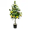 Decorações de Plantas Artificiais Verdes Transfronteiriças, Oliveira, Flores Artificiais, Flores Artificiais, Árvore de Camélia Plantada no Solo, Árvore de Sumagre, Plantas em Vasos de Limão e Laranja