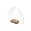 BT057 semicírculo tridimensional transparente acrílico boda fiesta placa número de mesa placa asiento de mesa espejo DIY