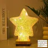 Lámpara de noche semicircular de concha marina y erizo de mar con cubierta de vidrio, lámpara decorativa creativa para escritorio de dormitorio infantil, adorno, venta al por mayor