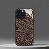 Capa de Celular Preta com Estampa de Leopardo, Moderna e Descolada, para iPhone 16 Pro Max, Capa Protetora para Celular Apple 17Pm, Não Amarela